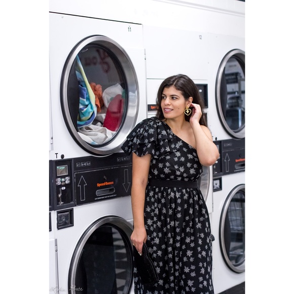 Kate Young Target One Shoulder Star Print Maxi - Picture 4 of 7